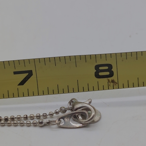 Silver Puzzle Piece'Forever' Pendant Necklace 19 In - Picture 5 of 5